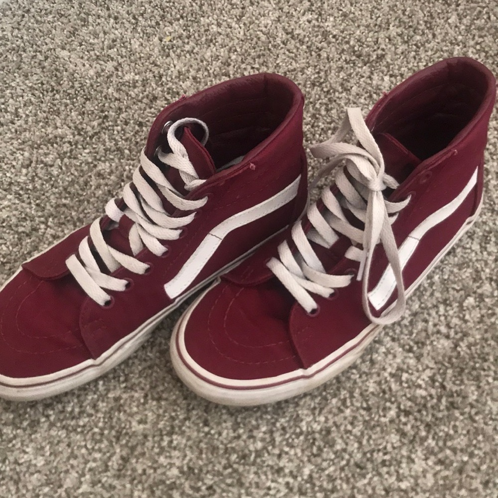 Maroon Van High tops